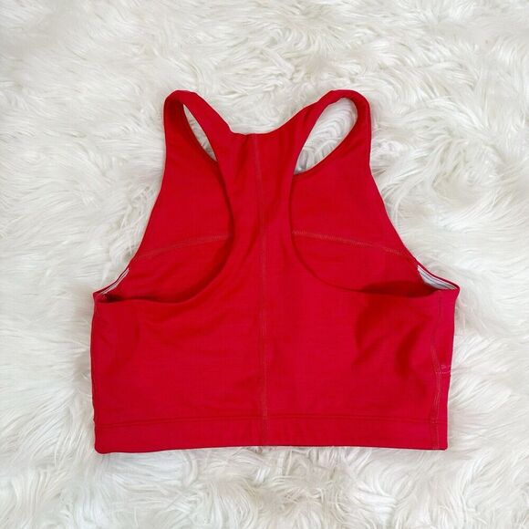 Outdoor Voices Red TechSweat High Neck Crop Top Sports Bra Size Small - Picture 3 of 5